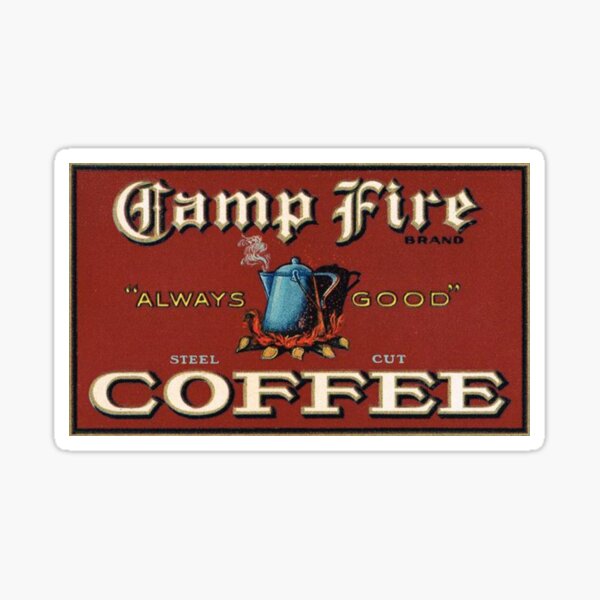 Item preview, Antique CAMP FIRE Coffee designed and sold by Tree45.
