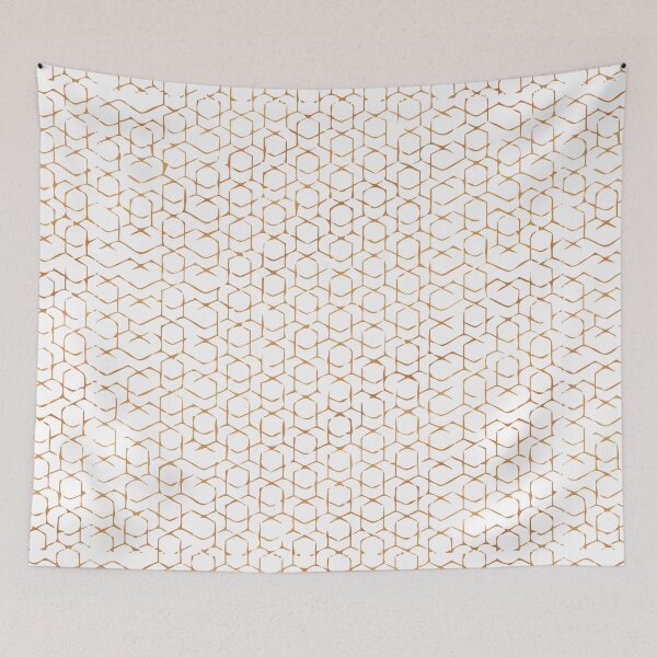 Item preview, White with gold inlay jali designed and sold by theinkypensieve.