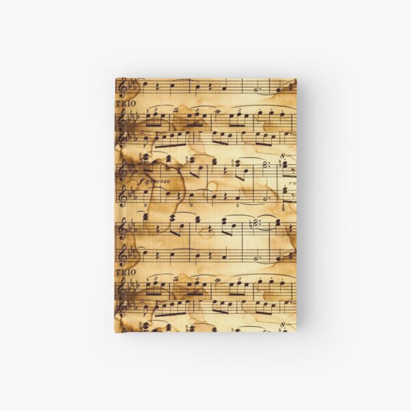 Old Sheet Music Hardcover Journal
