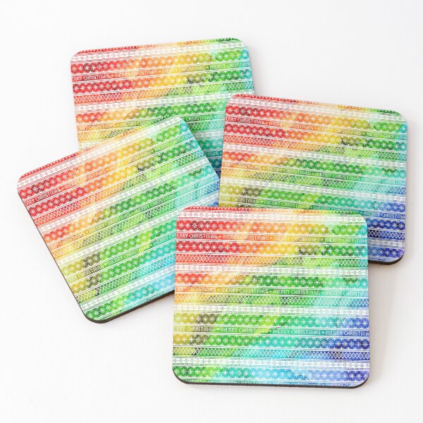 Item preview, Rainbow Holiday Fair Isle Sweater Pattern designed and sold by puddleandink.