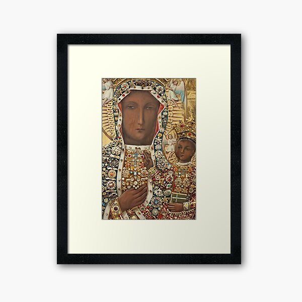 Item preview, Our Lady of Czestochowa Bejeweled Picture - Closeup designed and sold by blessedartthou.
