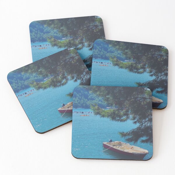 Item preview, Summer boat on lake designed and sold by yumistudios.