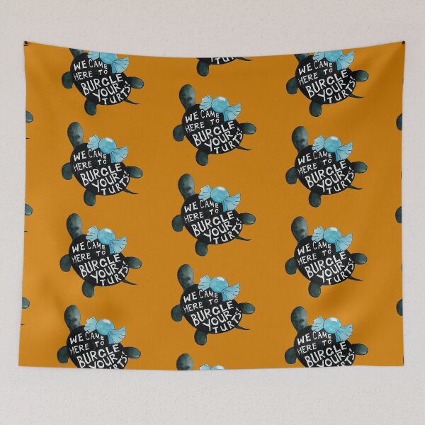 Item preview, Black Turtle Burgles in Orange designed and sold by Katy Cranmer.