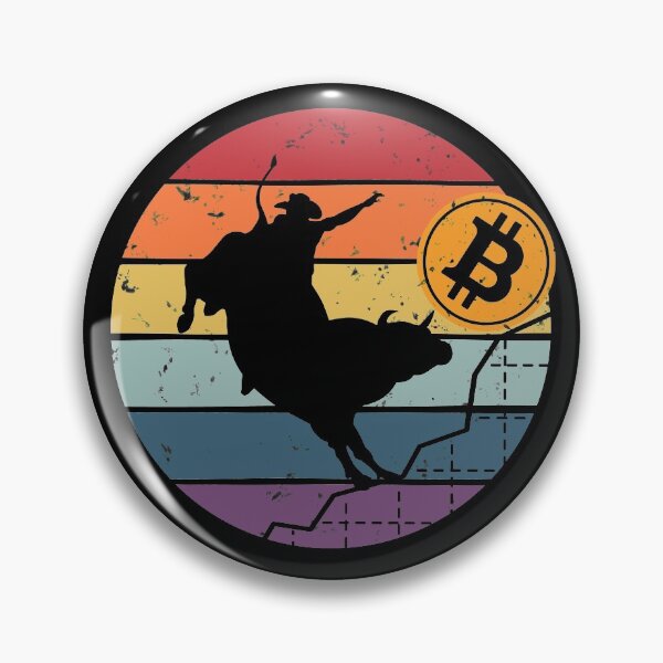 Item preview, Bitcoin Bullish Trend Rider - BTC Crypto Bull Trend Vintage Design - Best Gift for Bitcoin Crypto Trader or Holder or Investor or Miner- Funny Bitcoin Crypto Art Apparel designed and sold by WG-Factory.