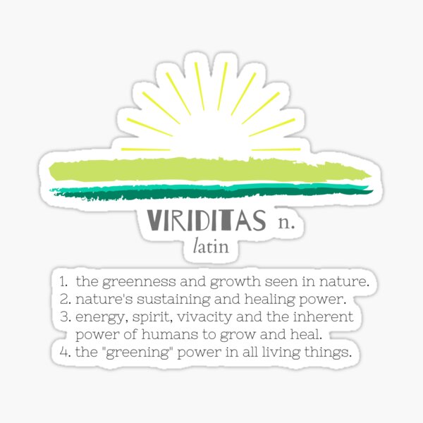 Vista previa del artículo con la obra «Viriditas el poder ecológico de la naturaleza Tipografía de Christie Olstad», diseñado y vendido por Christie Olstad.