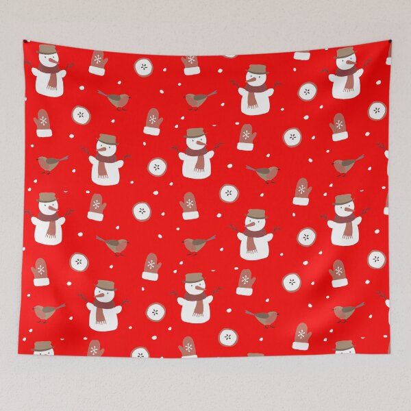 Item preview, Snowman and red robin pattern  designed and sold by Md1982.