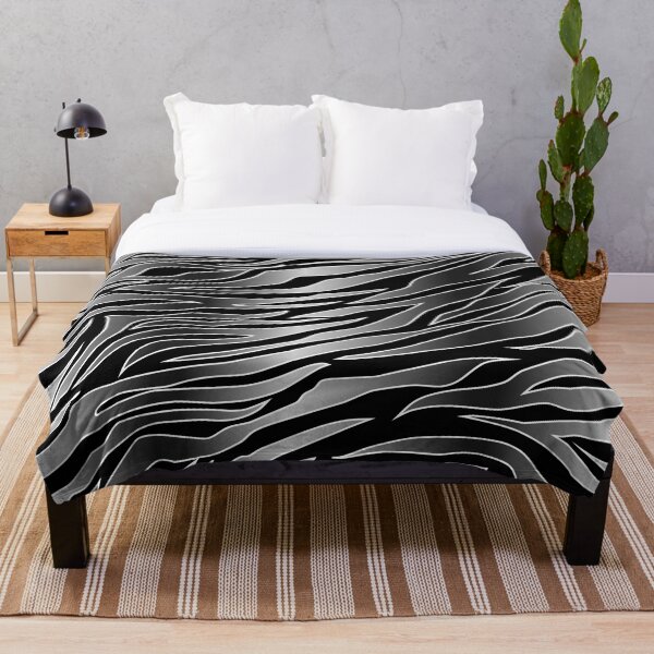 Item preview, Black & White Zebra Stripes Animal Print with White & Gray Faded Gradient Background designed and sold by Troy Krieger.