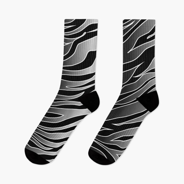 Item preview, Estampado animal de rayas de cebra en blanco y negro con fondo degradado degradado en blanco y gris designed and sold by Troy Krieger.