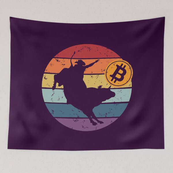 Item preview, Bitcoin Trend Rider - BTC Crypto Bullish Trend Vintage Art Design - Best Gift for Bitcoin Crypto Trader or Holder or Investor or Miner- Funny Bitcoin Crypto Art Apparel designed and sold by WG-Factory.