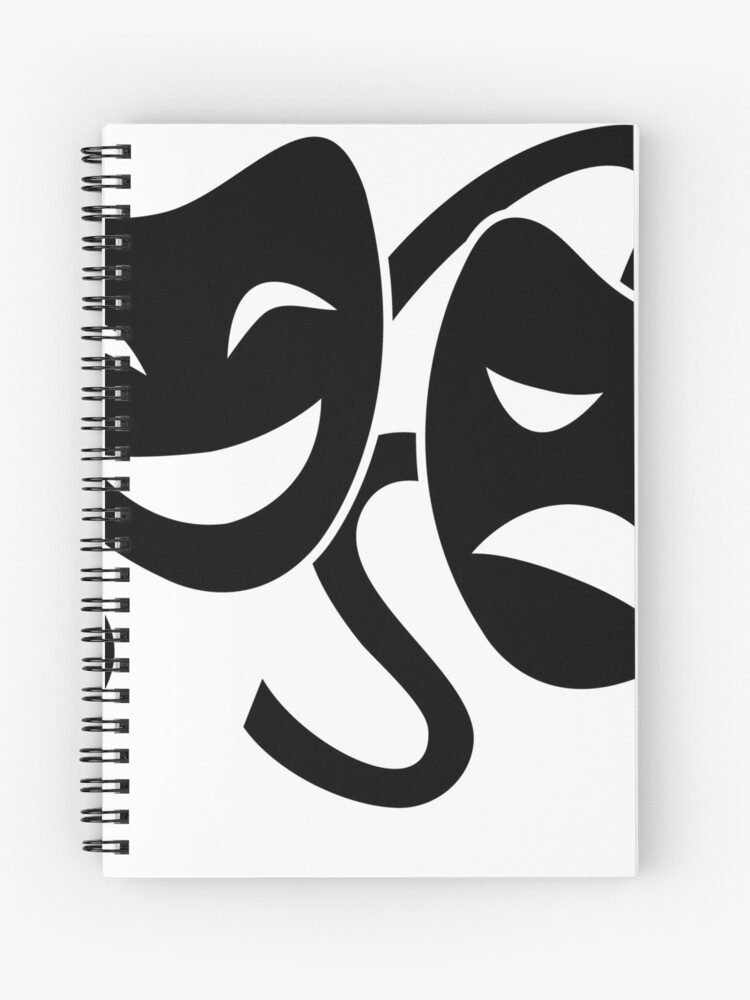 Cuaderno de espiral «Máscaras de teatro» de Ares286 | Redbubble