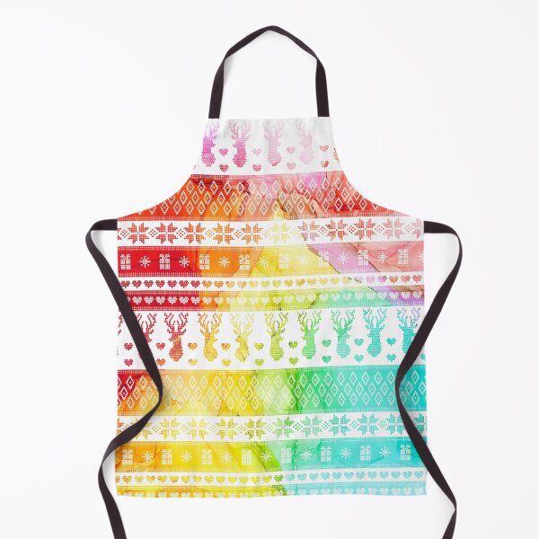 Aperçu de l'œuvre Modèle de chandail arc-en-ciel Fair Isle créée et vendue par puddleandink.