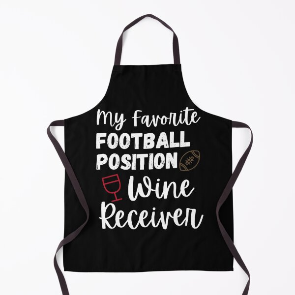 Item preview, My Favorite Football Position Wine Receiver - With Color Outline Pics - White - by Boo-da-chay designed and sold by Boo-da-chay.