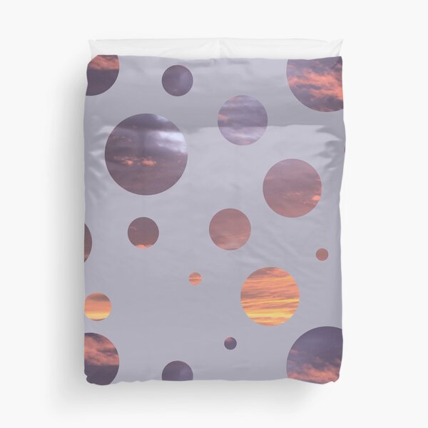 Elegant Geometric - quirky abstract polka dot rainbow pattern Duvet Cover