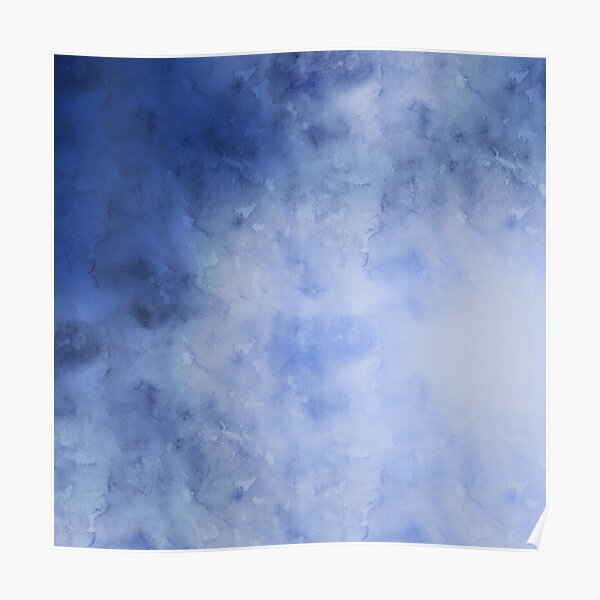 Blue Marble Watercolor Poster