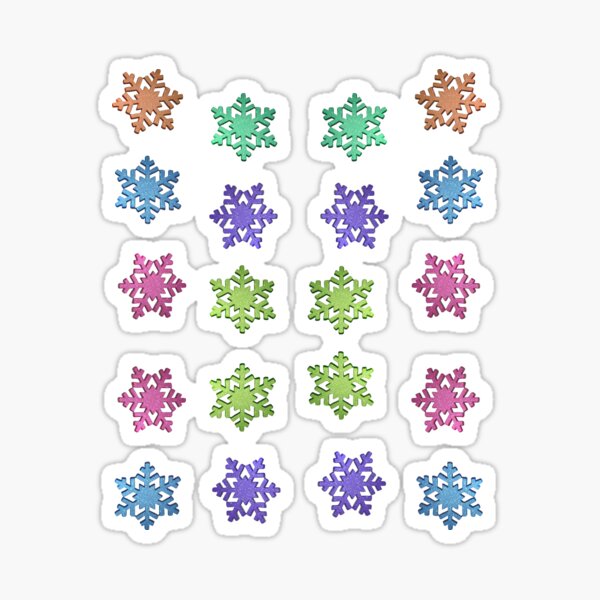 Rainbow Snowflake 3 Pack Sticker for Sale by mikaylart