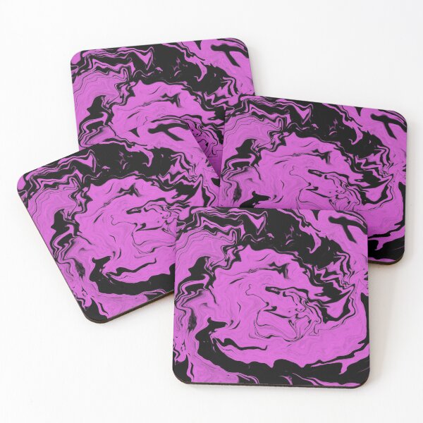 Item preview, Black and Purple Abstract Liquid Pour designed and sold by fruityprints.