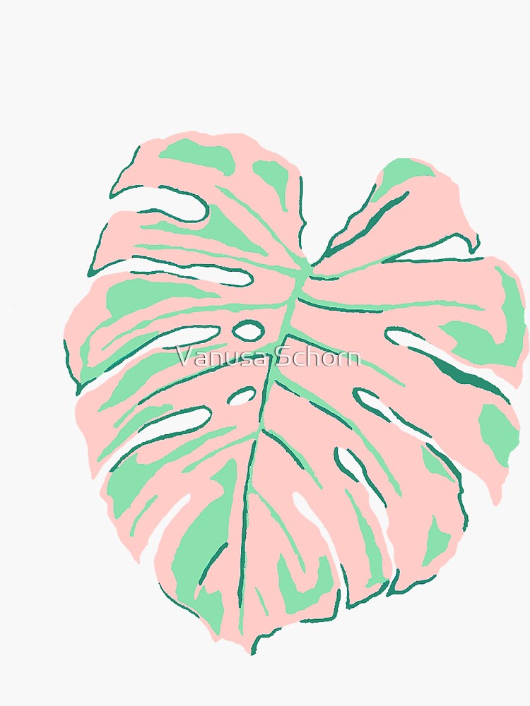 Thumbnail 3 of 3, Sticker, Monstera Leaf designed and sold by Vanusa Schorn.