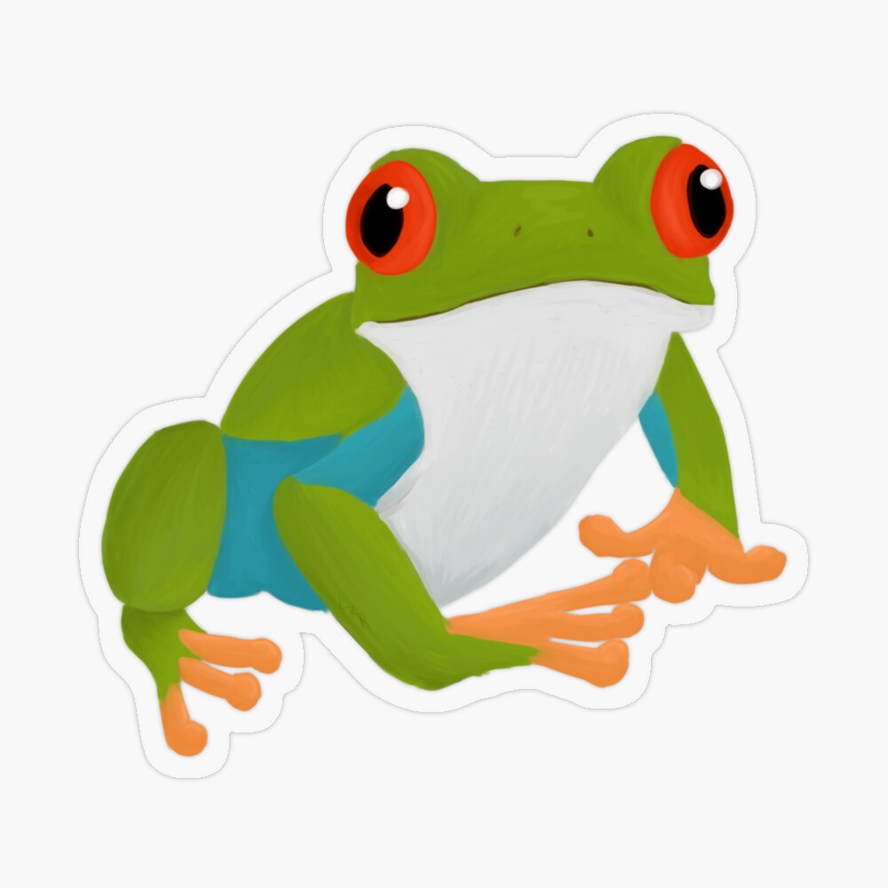 Red eyed tree frog Sticker for Sale by ArtyZookeeper