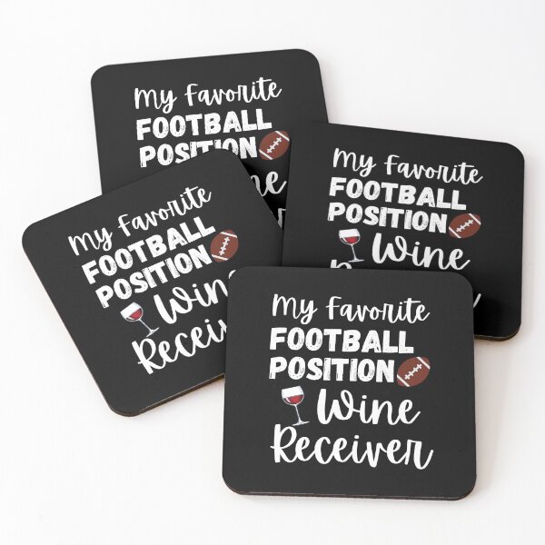 Item preview, My Favorite Football Position Wine Receiver - With Color Pics - White - by Boo-da-chay designed and sold by Boo-da-chay.