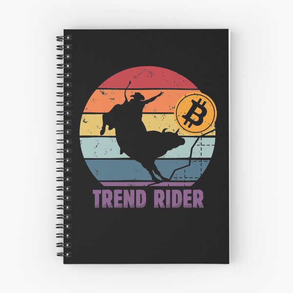 Item preview, Bitcoin Bullish Trend Rider - BTC Crypto Bull Trend Vintage Art Design - Best Gift for Bitcoin Crypto Trader or Holder or Investor or Miner- Funny Bitcoin Crypto Art Apparel designed and sold by WG-Factory.