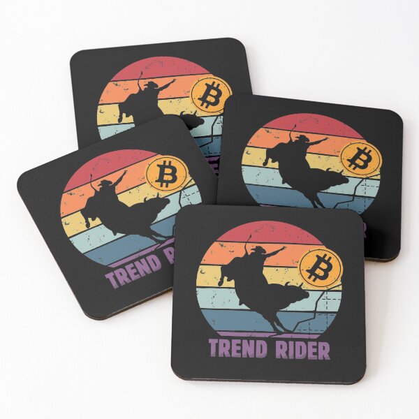 Item preview, Bitcoin Bullish Trend Rider - BTC Crypto Bull Trend Vintage Art Design - Best Gift for Bitcoin Crypto Trader or Holder or Investor or Miner- Funny Bitcoin Crypto Art Apparel designed and sold by WG-Factory.