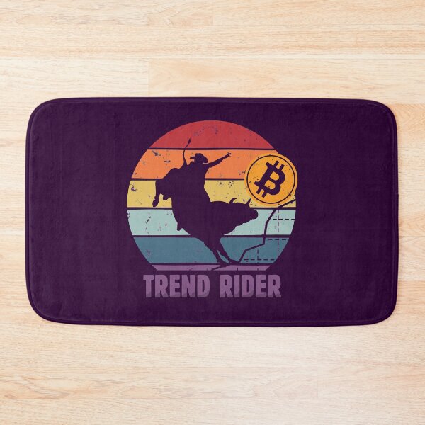 Item preview, Bitcoin Bullish Trend Rider - BTC Crypto Bull Trend Vintage Art Design - Best Gift for Bitcoin Crypto Trader or Holder or Investor or Miner- Funny Bitcoin Crypto Art Apparel designed and sold by WG-Factory.