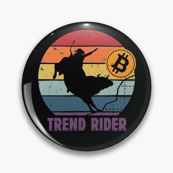 Item preview, Bitcoin Bullish Trend Rider - BTC Crypto Bull Trend Vintage Art Design - Best Gift for Bitcoin Crypto Trader or Holder or Investor or Miner- Funny Bitcoin Crypto Art Apparel designed and sold by WG-Factory.