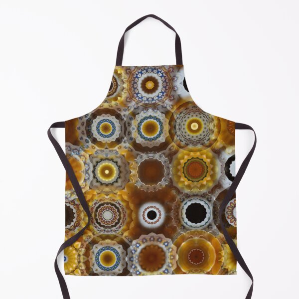 Item preview, Fractal digital kaleidoscope stars golden orange designed and sold by Digibee.