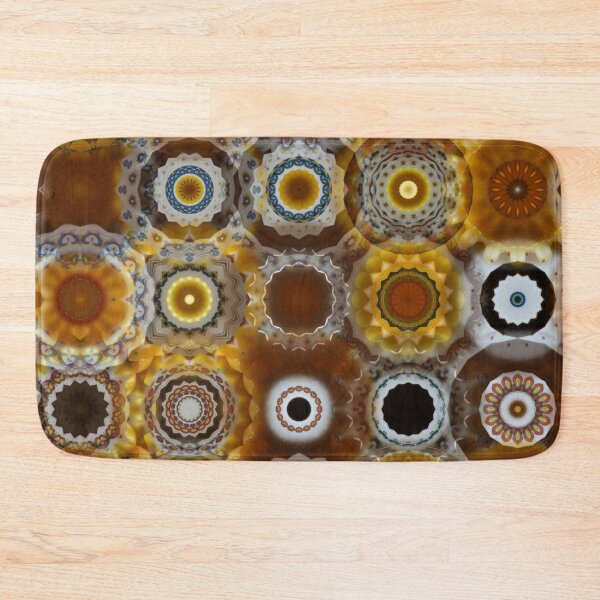Item preview, Fractal digital kaleidoscope stars golden orange designed and sold by Digibee.