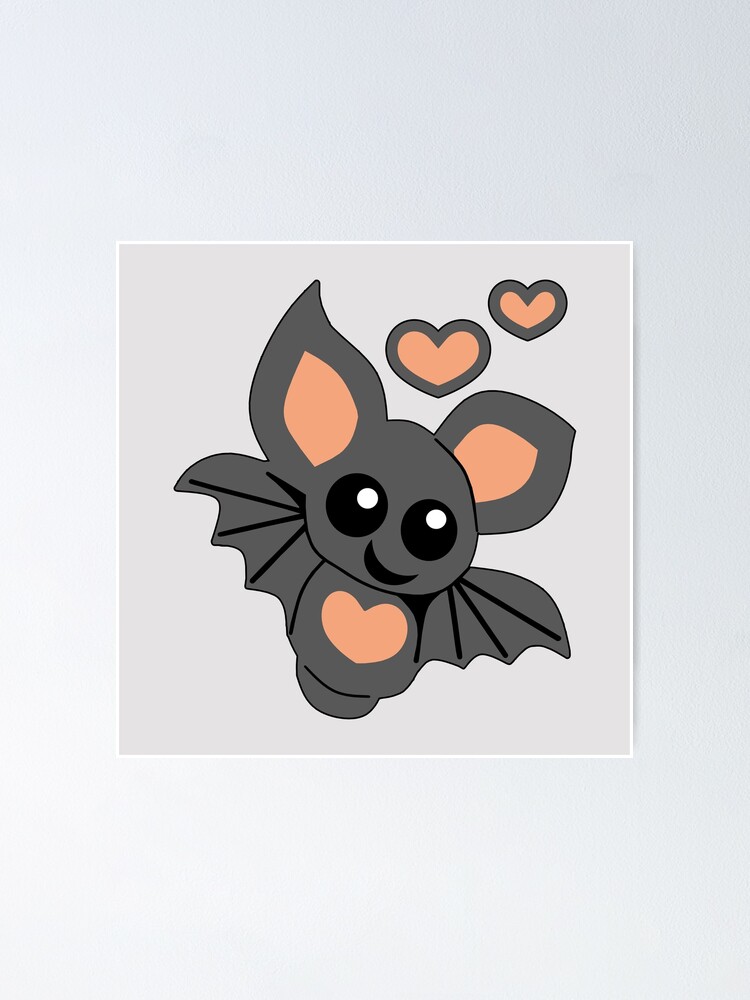 Poster Chauve Souris Bebe Peche Mignon Par Trace1234 Redbubble