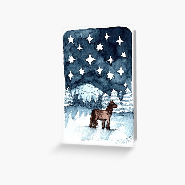 Snowfield horse Greeting Card