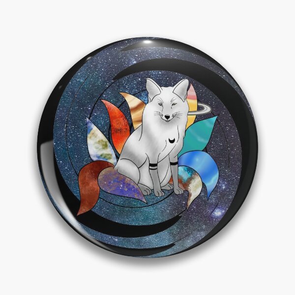 Item preview, Galaxy Space Kitsune Fox with Planet Tails designed and sold by Koalaslifestyle.