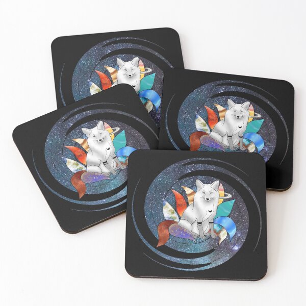 Item preview, Galaxy Space Kitsune Fox with Planet Tails designed and sold by Koalaslifestyle.