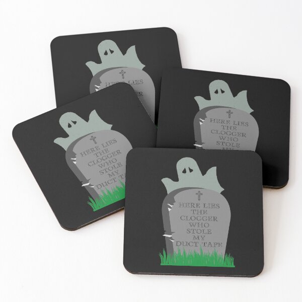 Item preview, Halloween clogger tombstone ghost duct tape black designed and sold by GrammarDance.