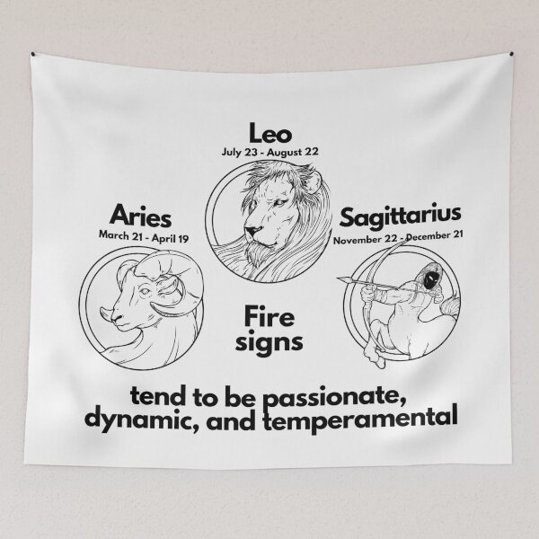 Item preview, A Zodiac Sign Test Fire signs designed and sold by RetComly.