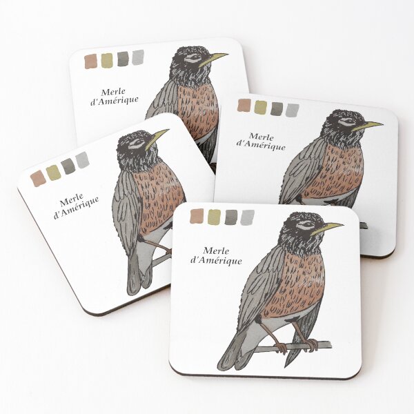 Item preview, American Robin with paddle and callout designed and sold by Rozenn Artiste.