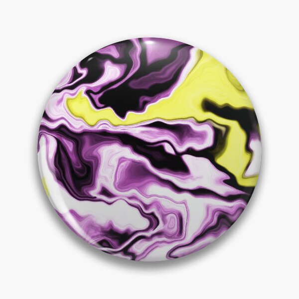 Item preview, Purple, Yellow & Black Abstract Fluid Art designed and sold by fruityprints.