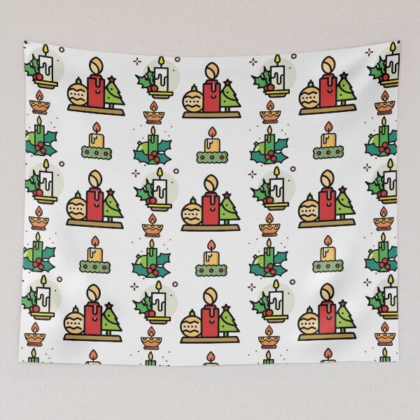 Item preview, Festive Christmas Candles designed and sold by PatternsRUs.