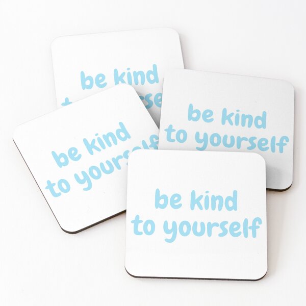Item preview, be kind to yourself pastel blue text designed and sold by softlycarol.