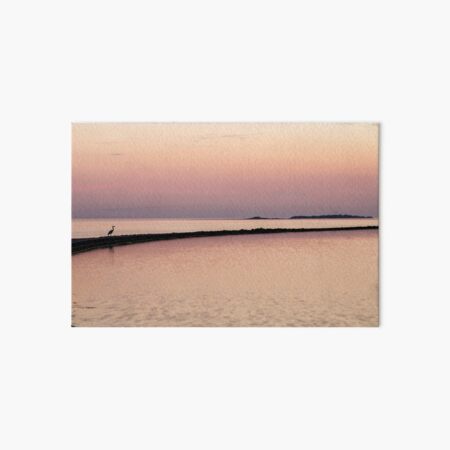 Hilbre Island Sunset Silhouette Art Board Print