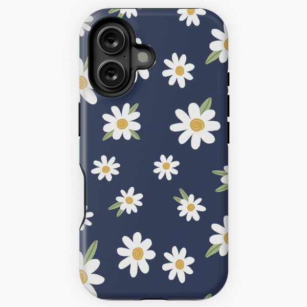 Aperçu de l'œuvre Marguerites sur bleu marine créée et vendue par DesignByJennyyy.