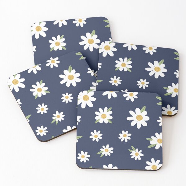 Item preview, Daisies on Navy Blue designed and sold by DesignByJennyyy.