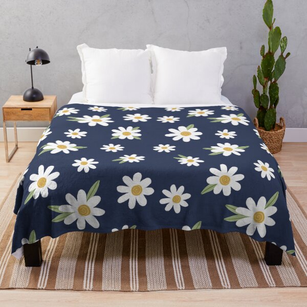 Item preview, Daisies on Navy Blue designed and sold by DesignByJennyyy.