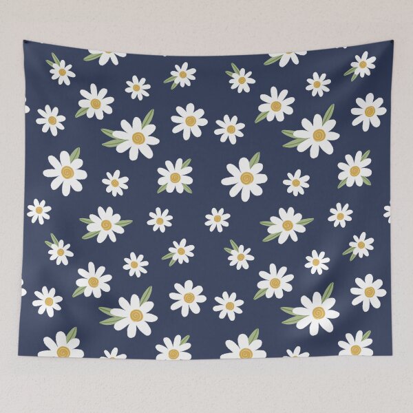 Item preview, Daisies on Navy Blue designed and sold by DesignByJennyyy.