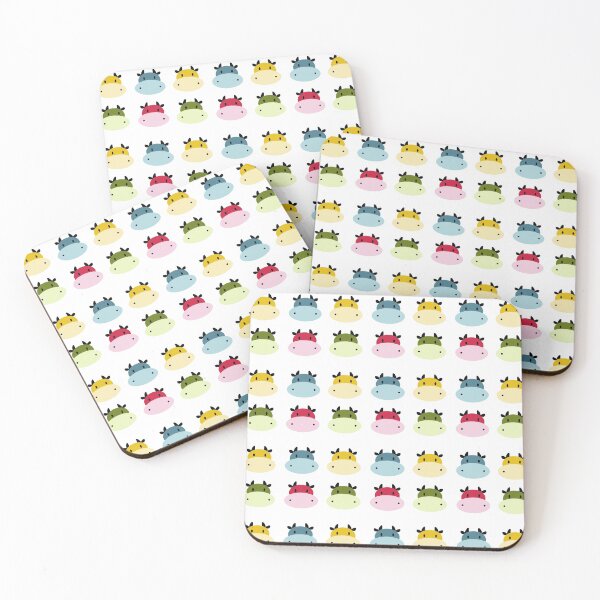 Item preview, Kawaii Four Colours Four Cattles Pattern designed and sold by Moyanana.