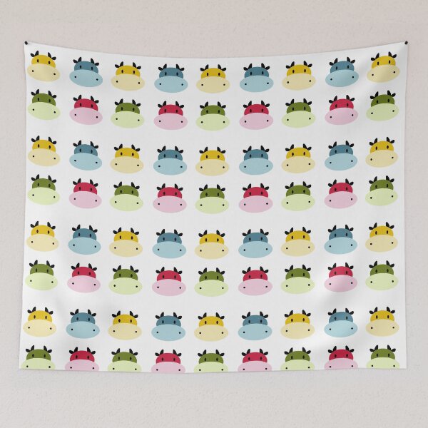 Item preview, Kawaii Four Colours Four Cattles Pattern designed and sold by Moyanana.