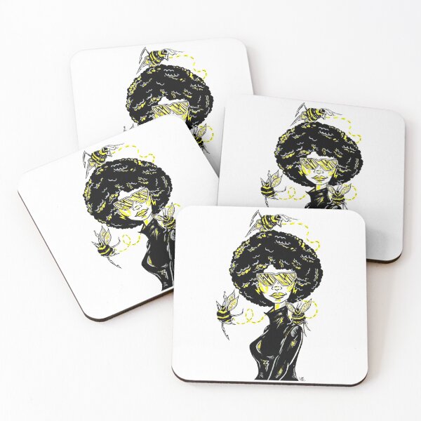 Honey and the Bees Coasters (Set of 4)