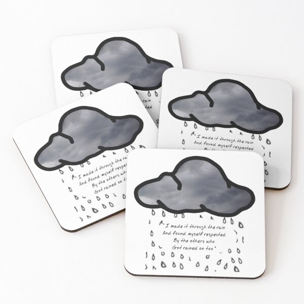 Item preview, "I Made it Through the Rain" Barry Manilow Lyric art designed and sold by DesignsbyEvelyn.