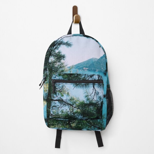 Item preview, Shady Mediterranean sea view through pine trees designed and sold by yumistudios.
