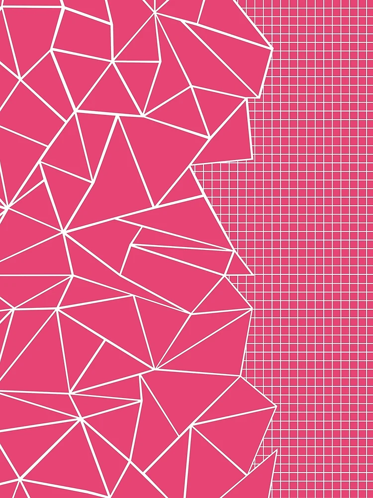 Thumbnail 3 of 3, Scarf, Abstract Outline Grid Raspberry designed and sold by ProjectM.